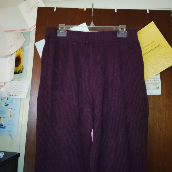 ATHLETA Plum Ribbed Flare Pants - Large - Picture 7 of 8